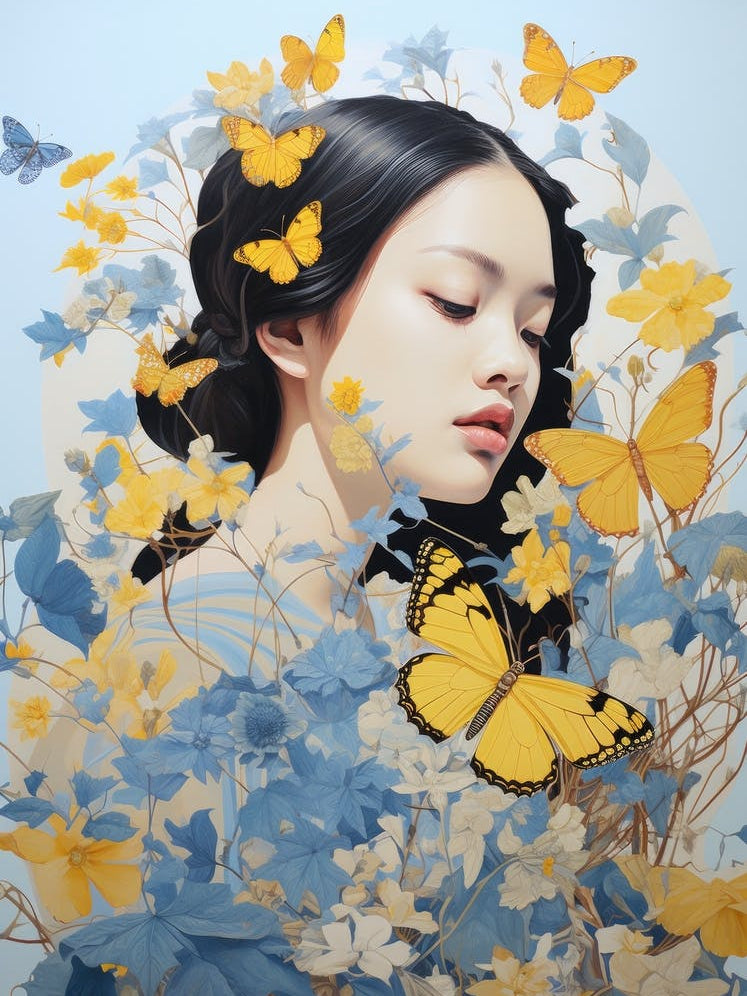 Woman With Butterflies