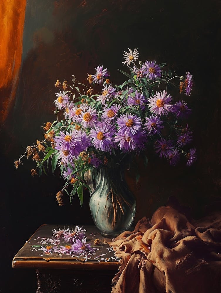 Barockes Blumen-Stillleben Astern 2