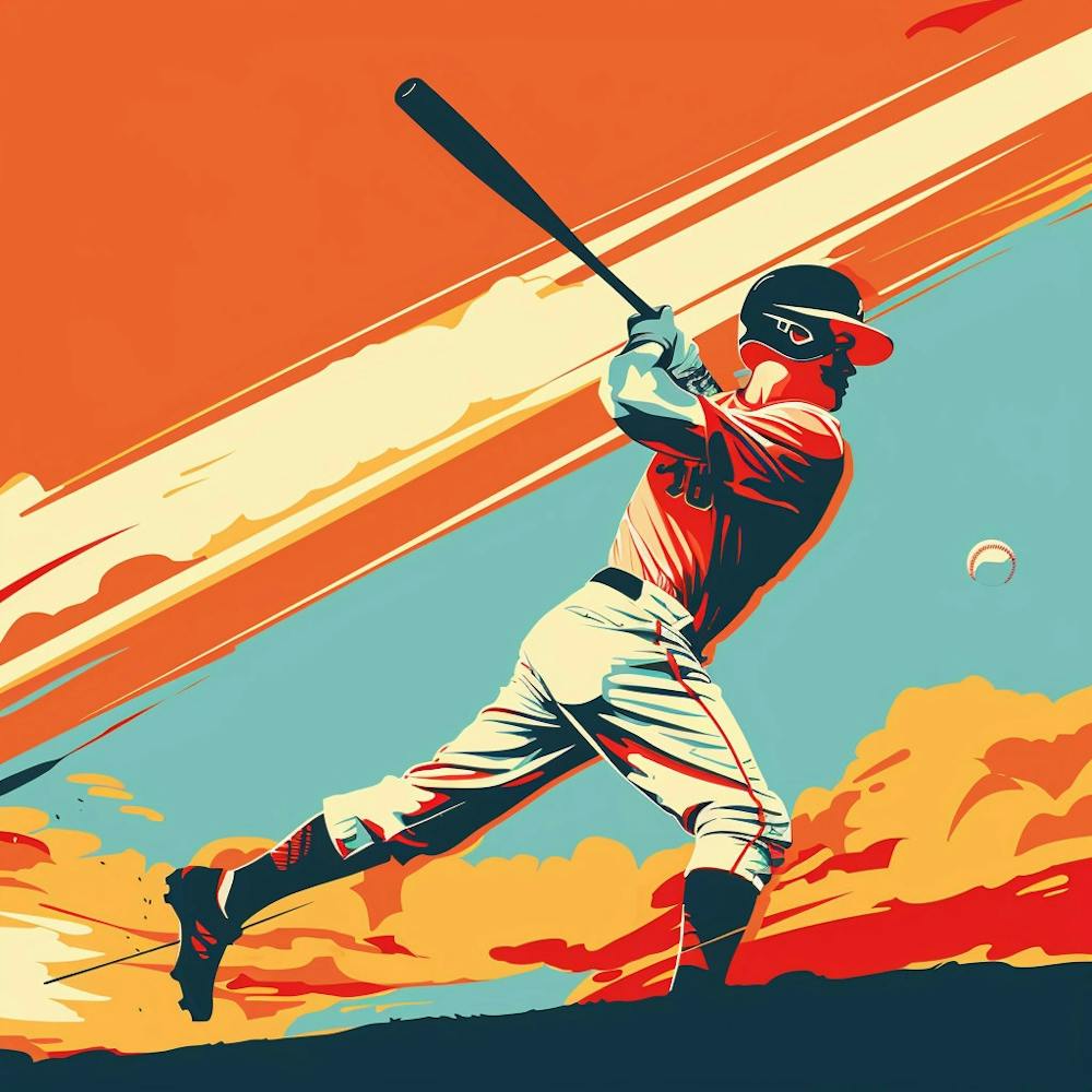 A Baseball Player Hitting Home Run Lofi Illustra 1718672720 3