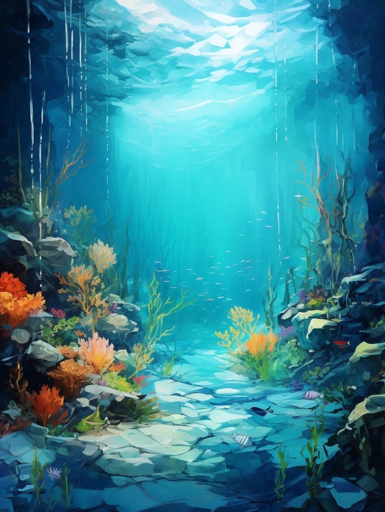 Underwater Abstract Minimalist 2