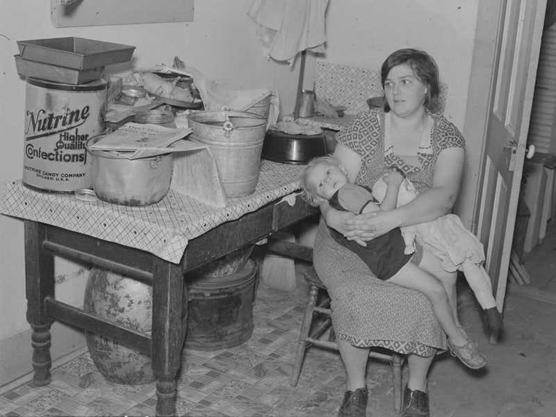 Mrs, E, Gorder And Her Youngest Child,Williams County, North Dakota By Russell Lee