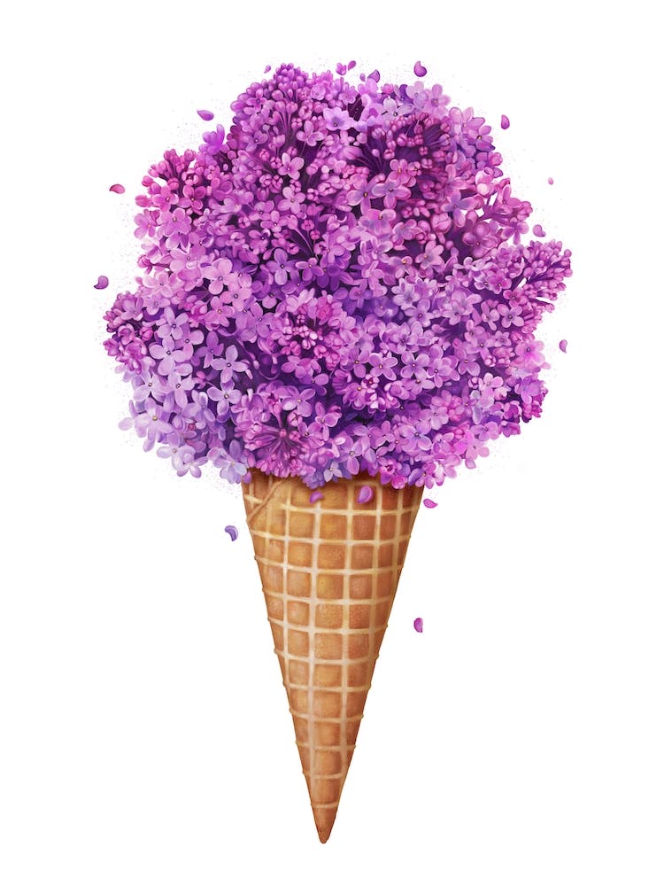 Ice Cream With Lilac