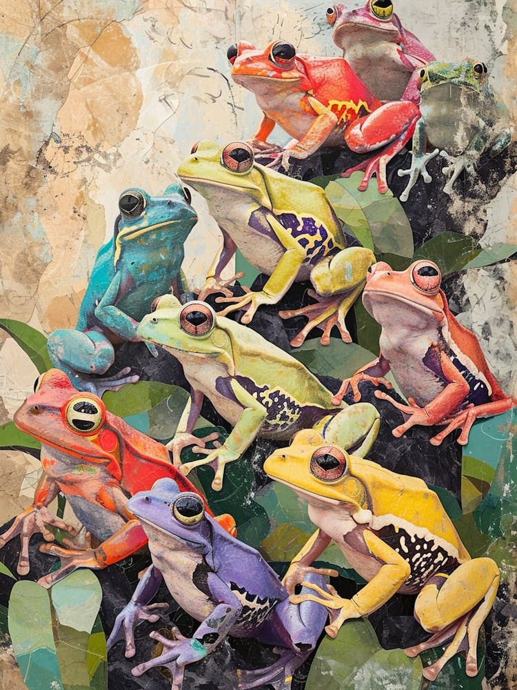 Kitsch Rainbow Frogs 4
