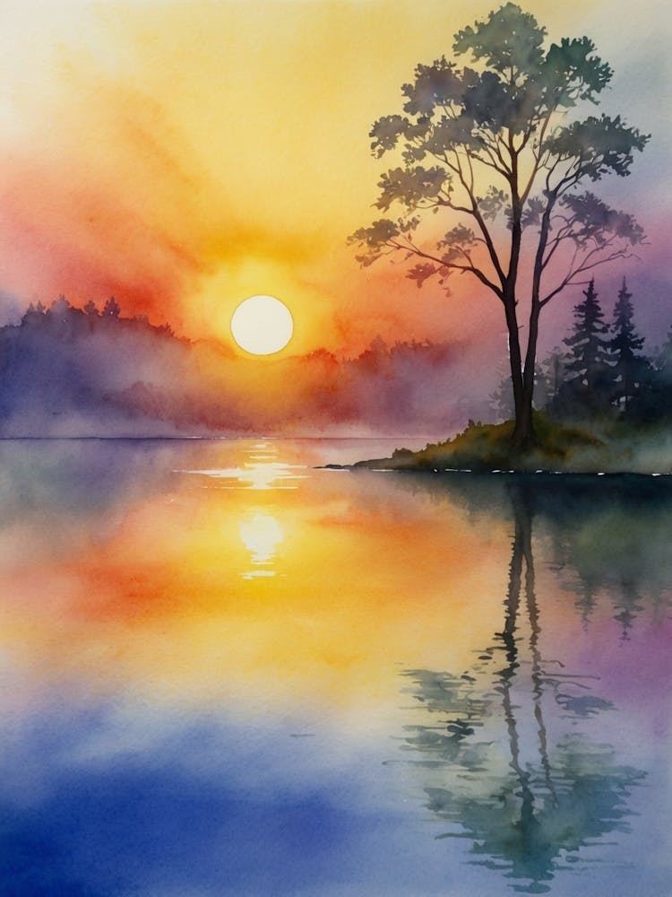 Sunset By The Lake 6