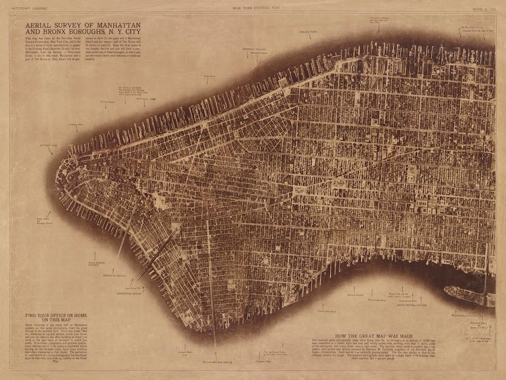 New York City, Photographed From Two Miles Up In The Air (1922), 1