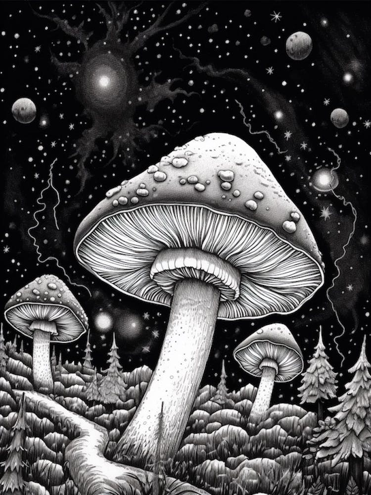 Champignon Et Starry Night 3