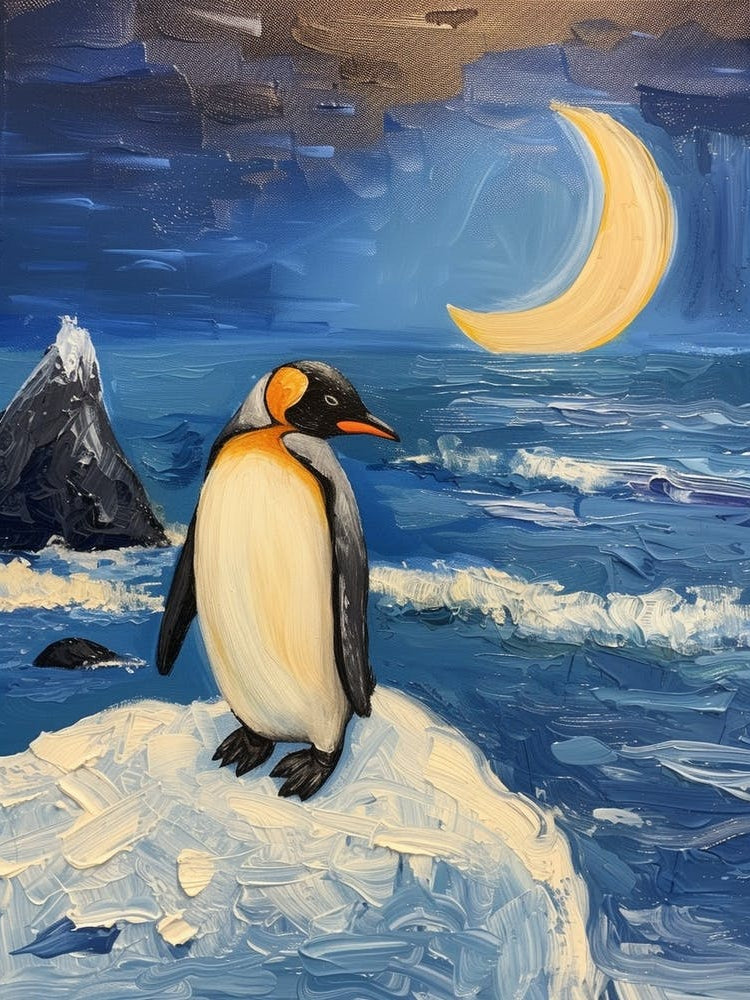 Adlie Penguin Half Moon Island Oil Painting 1