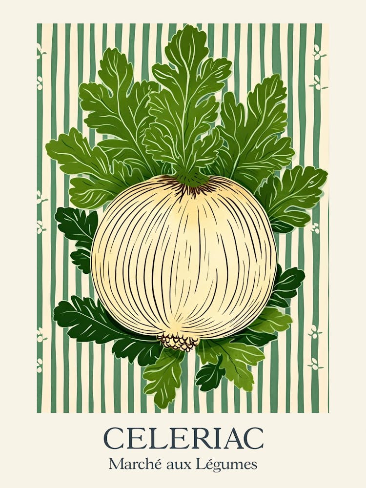 Marche Aux Legumes Celeriac Summer Illustration 6