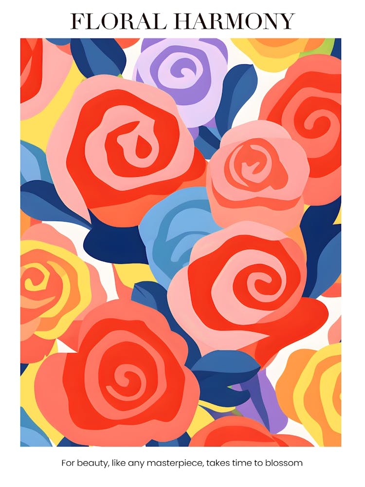 Boho Floral Harmony Matisse Inspired