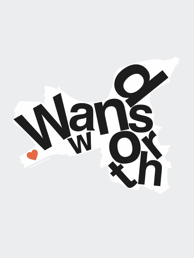 Carte Typographique de Wandsworth