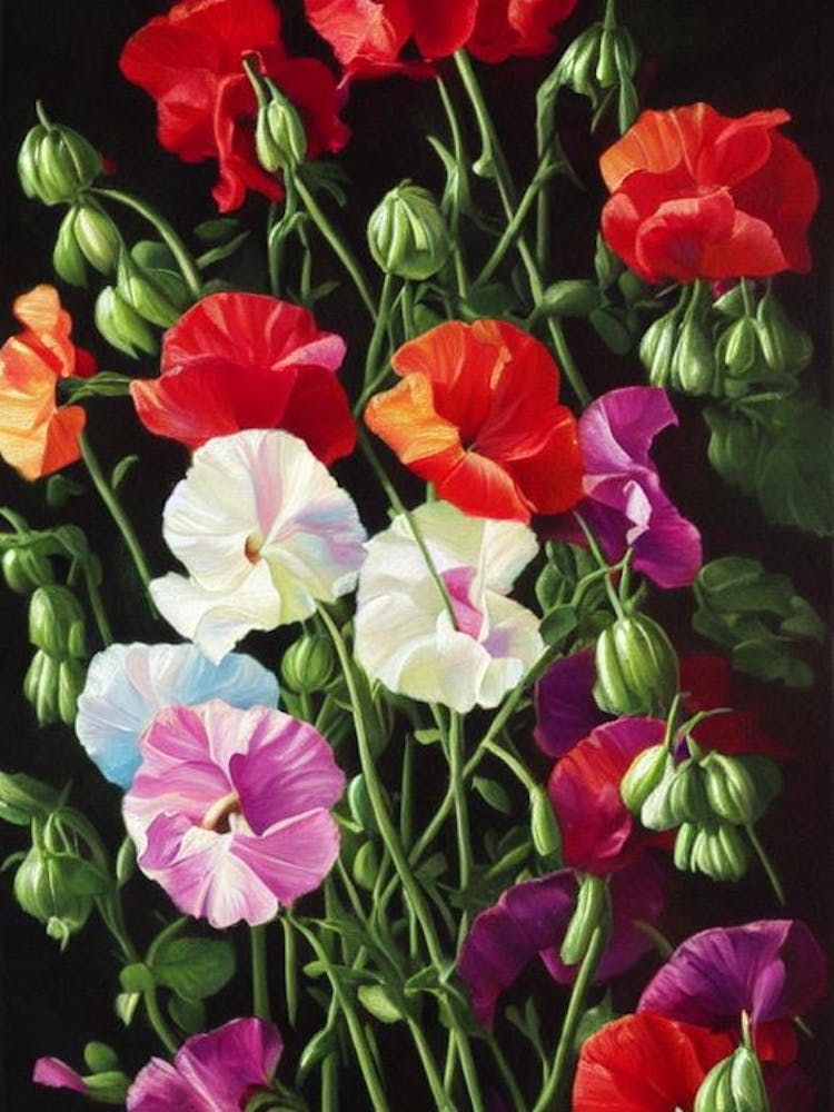 Wicke Stillleben Ölgemälde Blume