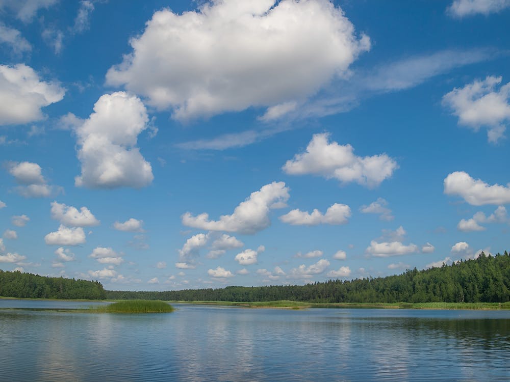 Cloudy Sky Over Lake 1