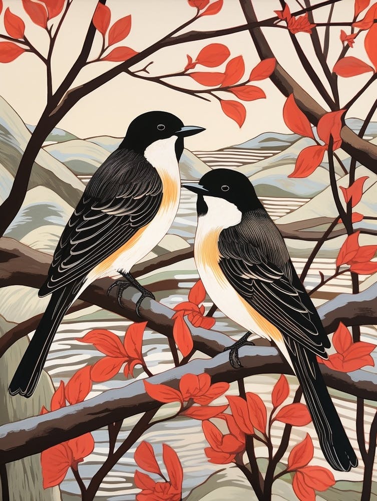 Art Nouveau Birds Poster Common Tern 4