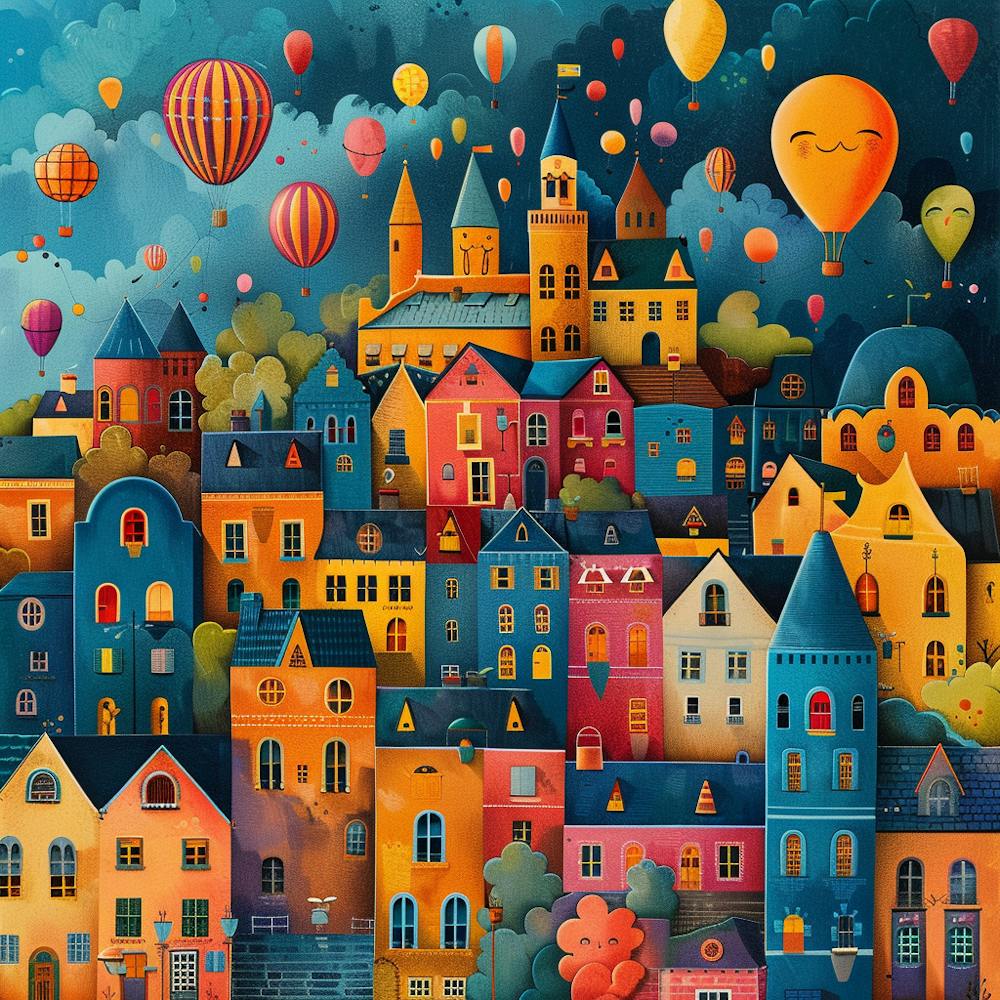 Hot Air Balloons In The Sky