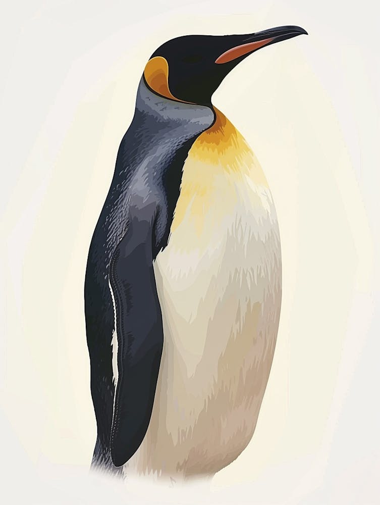 Emperor Penguin Cooper Bay Minimalist Illustration 2