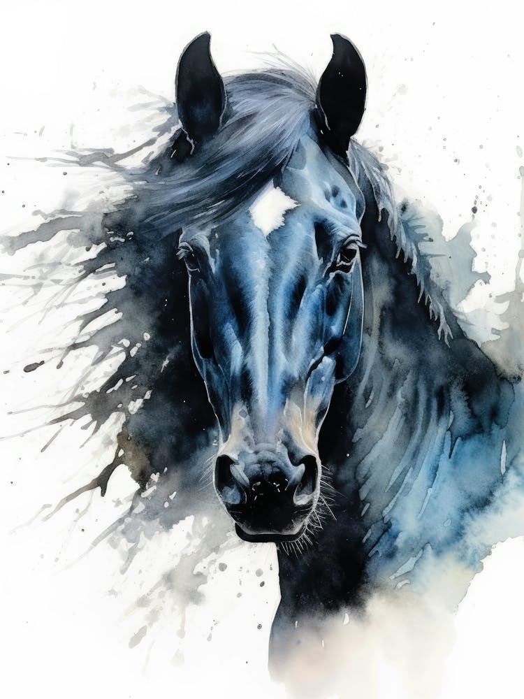 Schwarzes Pferd 1 Tier