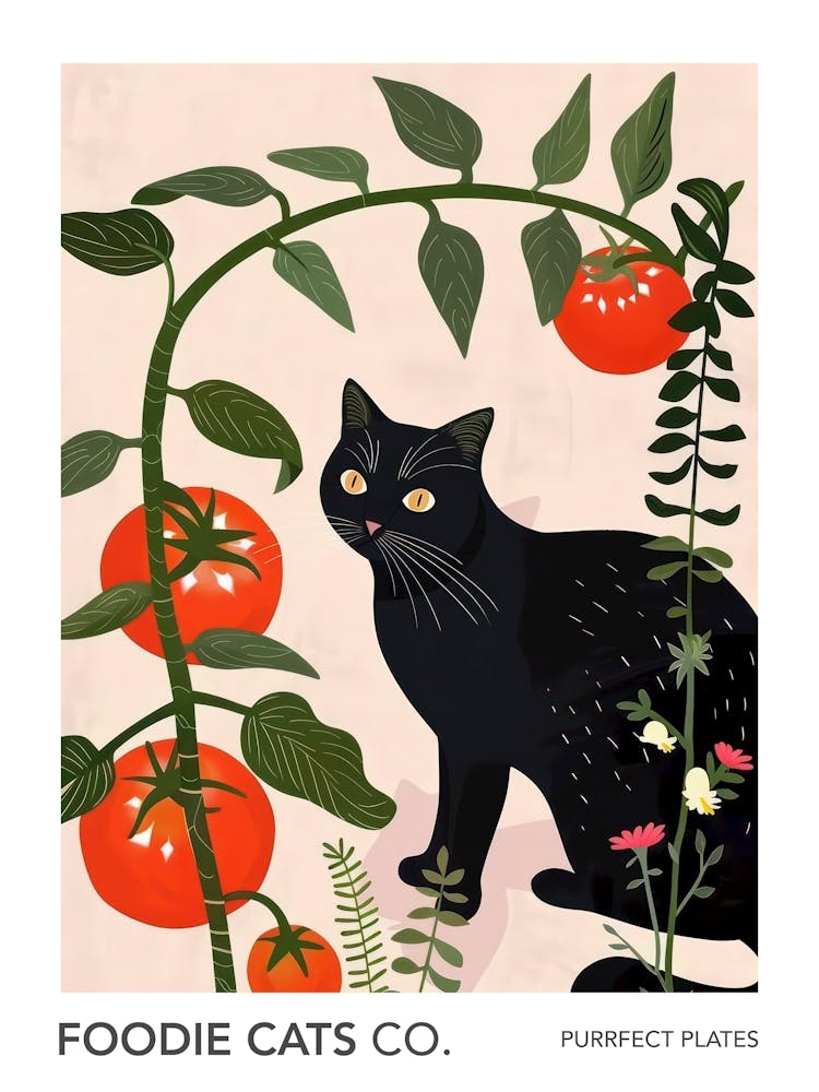 Foodie Cats Co Cat And Tomatoes 2