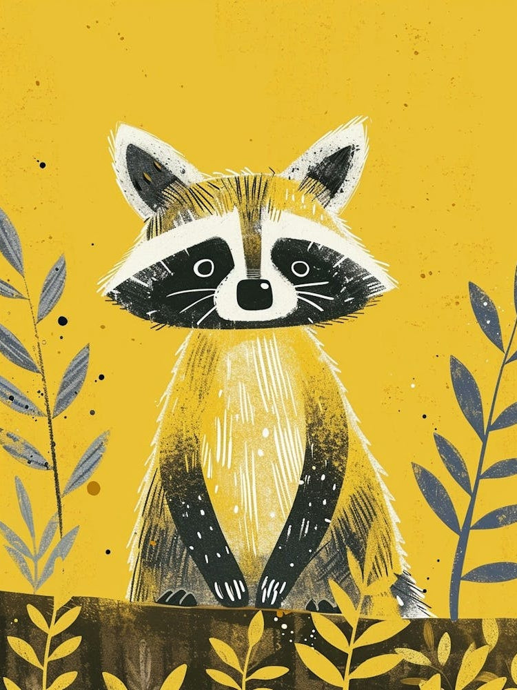 Yellow Raccoon 1