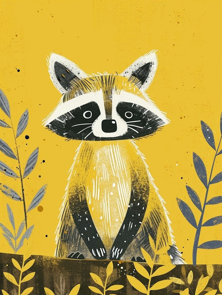 Yellow Raccoon 1