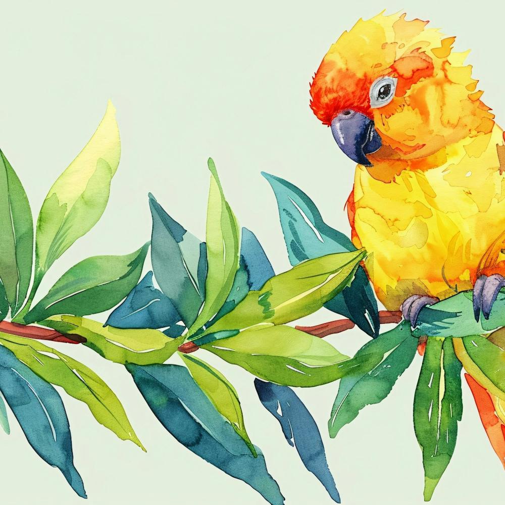 Parrot On A Branch