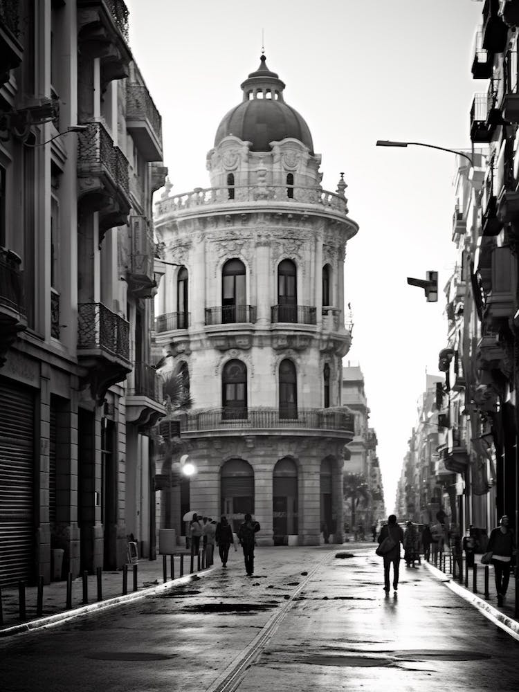 Valencia, Spanien, Mittelmeer Schwarz-Weiß-Fotografie Analog 6