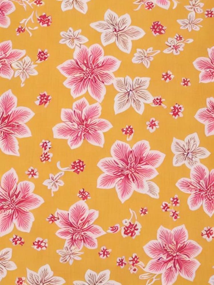 Jasmine Floral Print Retro Pattern2 Flower