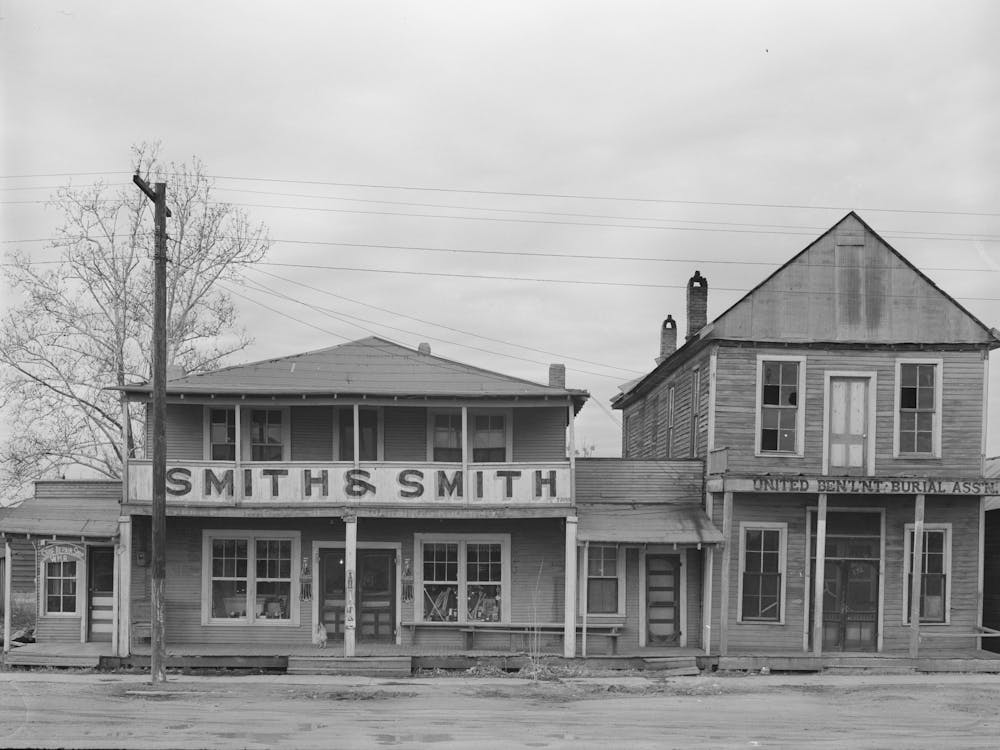 Buildings, Mound Bayou, Mississippi By Russell Lee