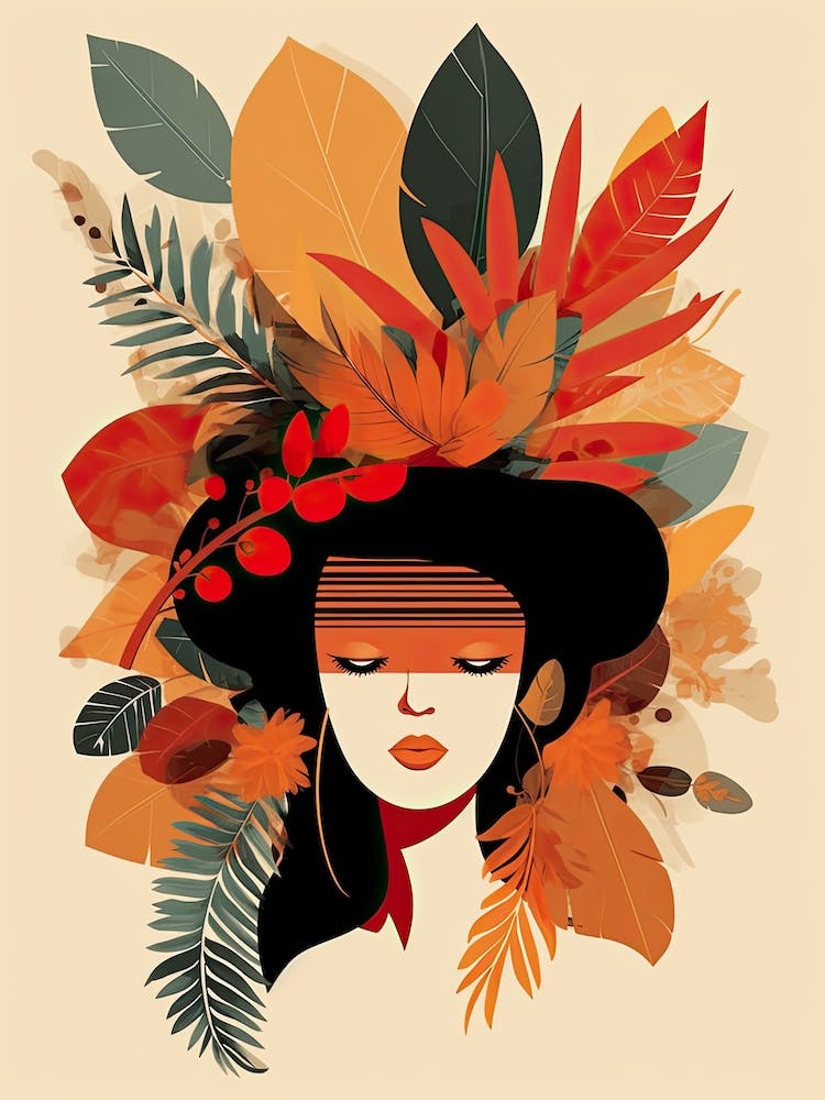 Bloom Body Woman Portrait Orange Tones 8