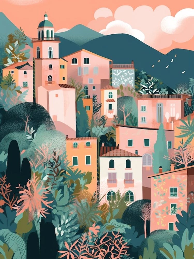 Ravello, Italy Illustration