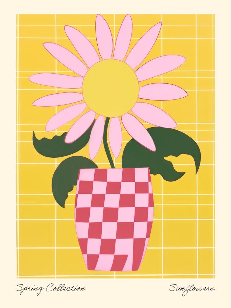 Spring Collection Sunflowers Flower Vase 3