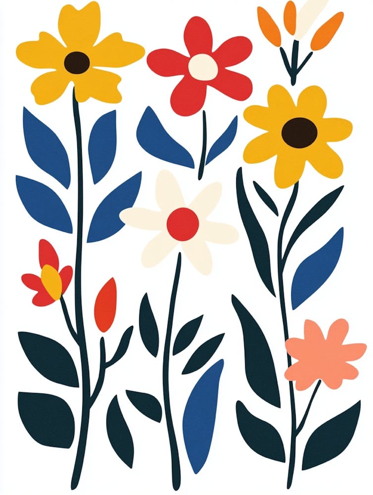 Blumen auf weißem Hintergrund 5