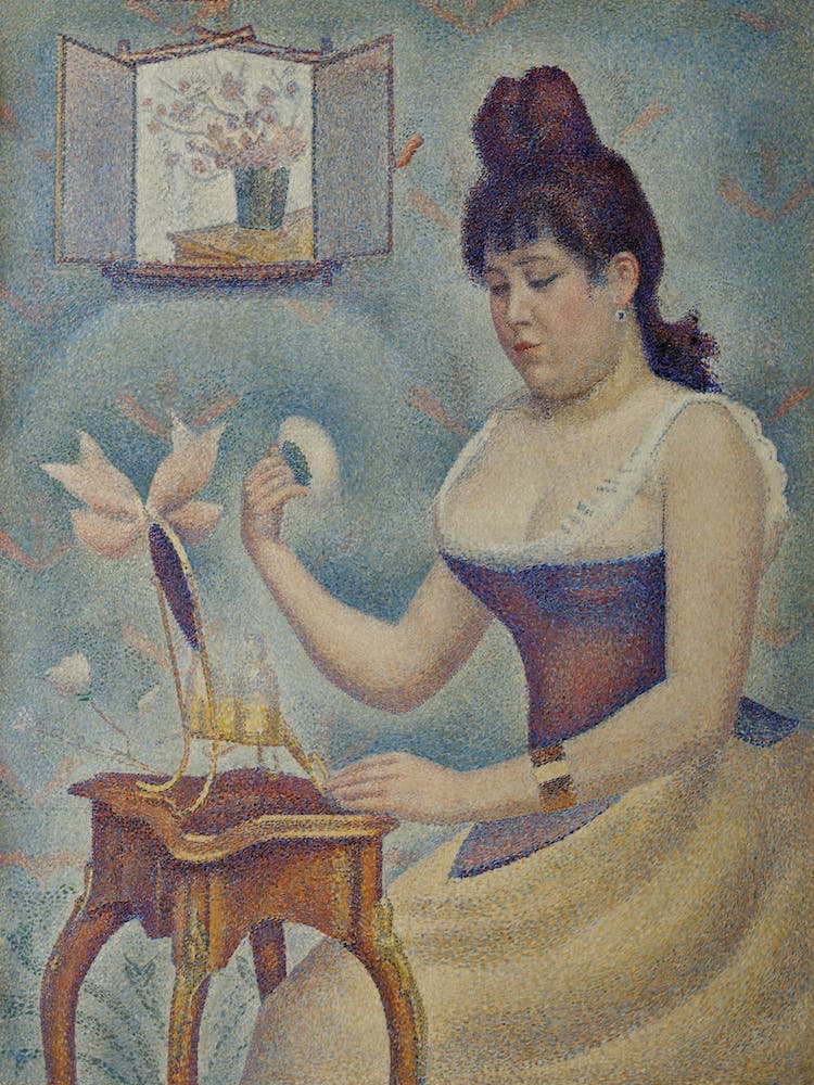 Portrait Of A Young Woman Powdering Herself, Georges Seurat