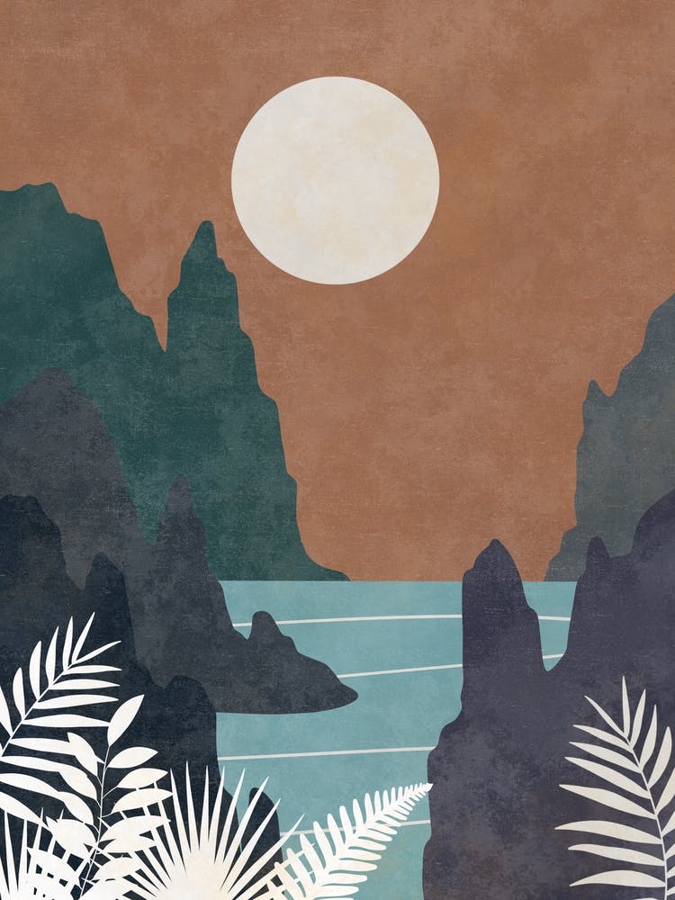 Moonlight Over The Ocean