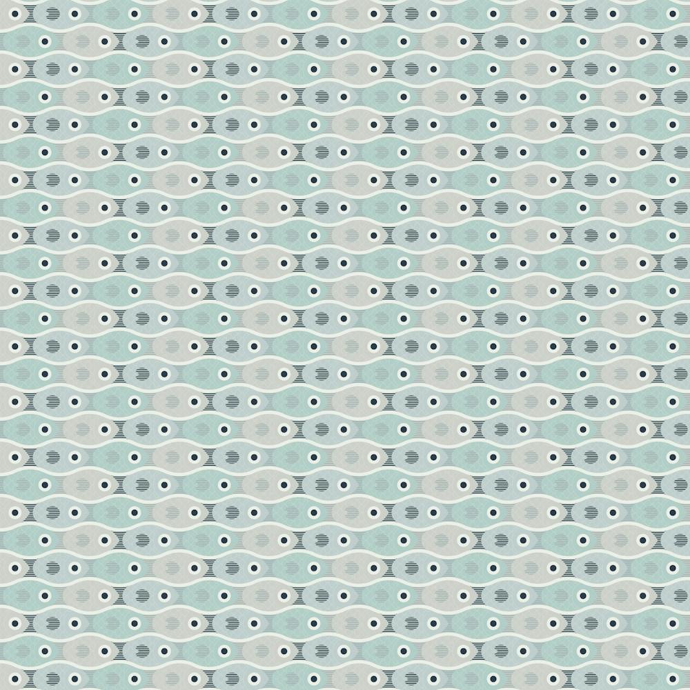 Beach Water Tessellating Fishes In Ocean Mist