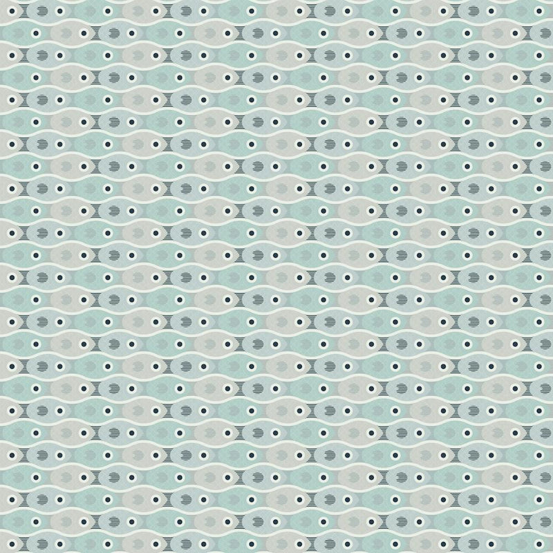 Beach Water Tessellating Fishes In Ocean Mist