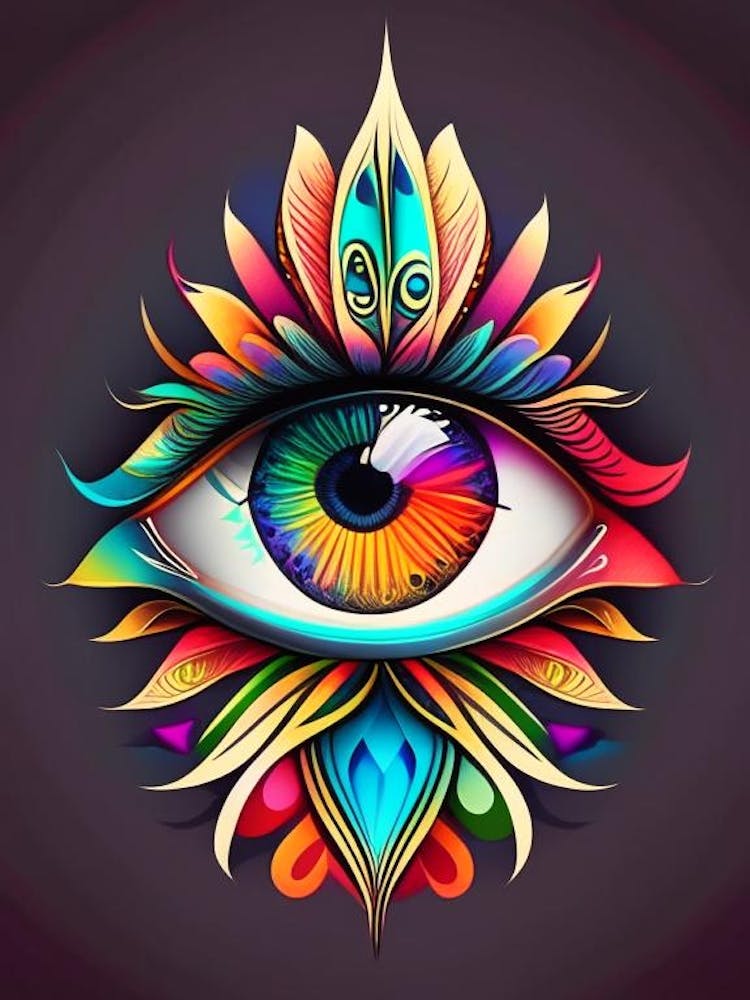 Psychedelic Eye, Symbol, Third Eye Tattoo 7
