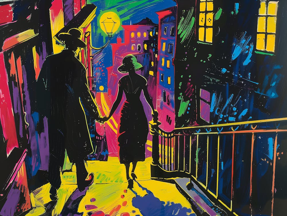Couple Walking Down The Street