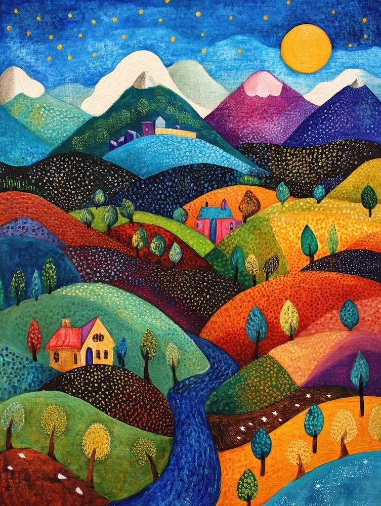 colorful mountain landscape 10