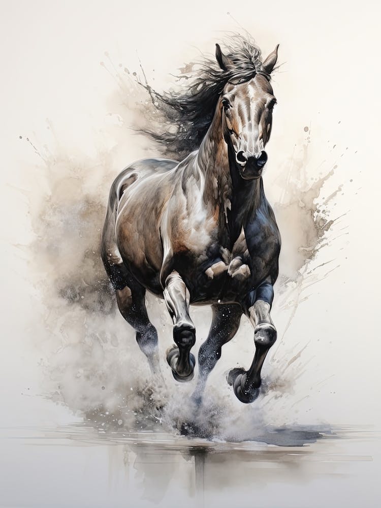 A Horse Painting In The Style Of Glazing 3
