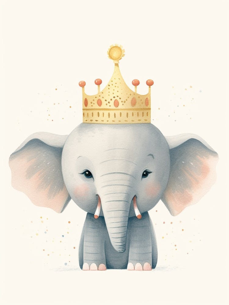 Little Elephant 2 Wearing A Crown