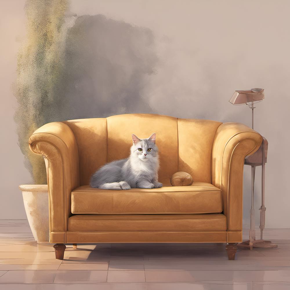 Cat Sitting On A Couch