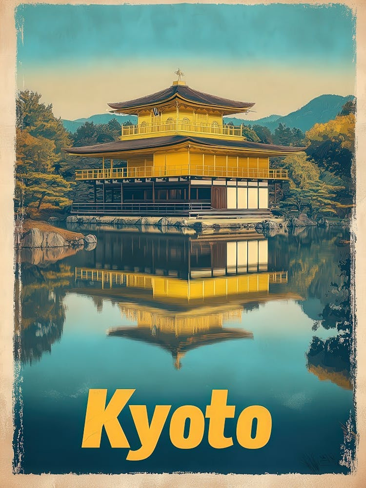 Aihrgdesign A Classic 1960s Travel Poster For Kyoto 2