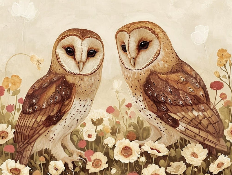 Floral Animal Illustration Owl 4