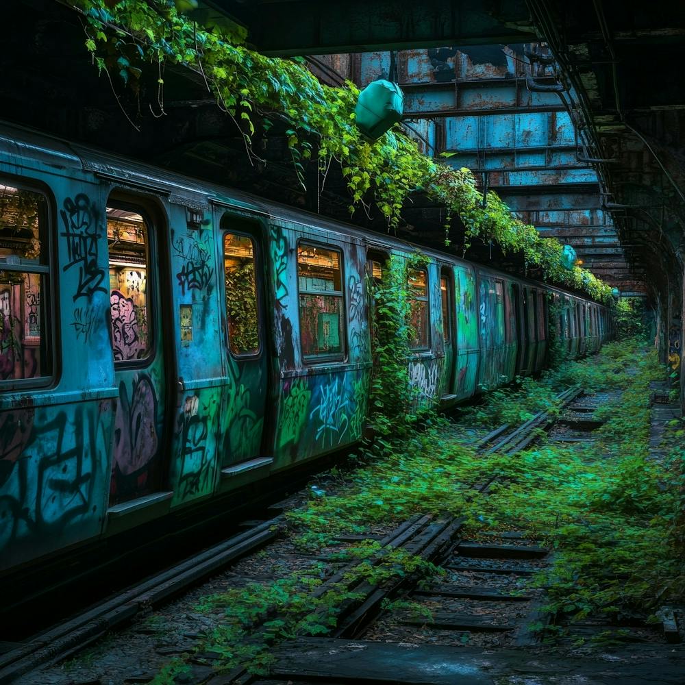 Abandoned Train Art