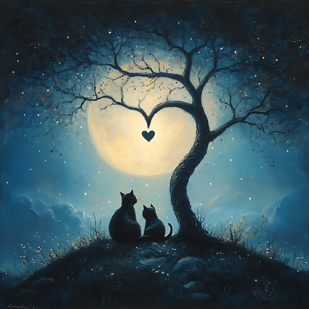 Dreamy Surrealist Cat 1