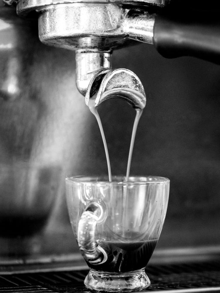 Espresso Machine Pouring Coffee