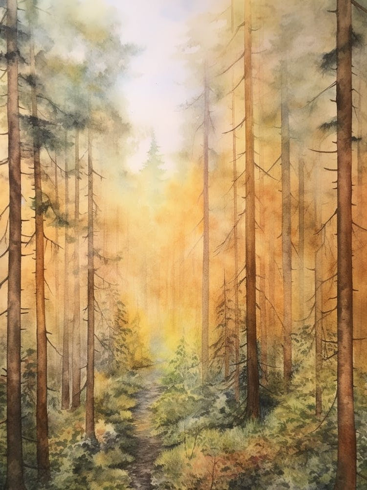 Autumn Forest Landscape Redwood National And State Park