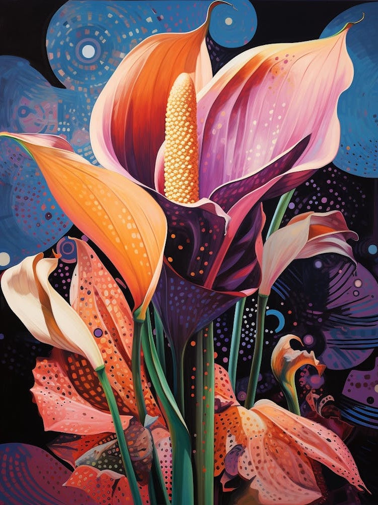 Surreal Florals Calla Lily 1 Flower Painting