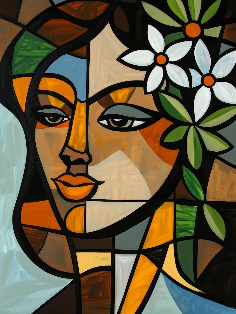 Stained Glass Of A Woman