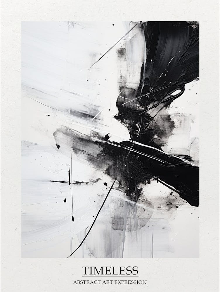 Timeless Reverie Abstrakt Schwarz Und Weiß 10 Poster